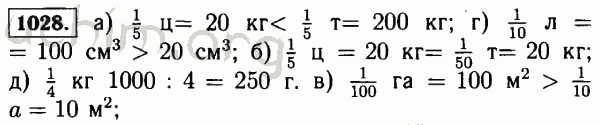 Номер 1028 - Решебник по математике 5 класс Виленкин