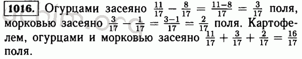 Номер 1016 - Решебник по математике 5 класс Виленкин