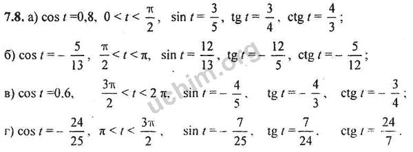 Номер 7.8 - ГДЗ по алгебре 10-11 класс Мордкович