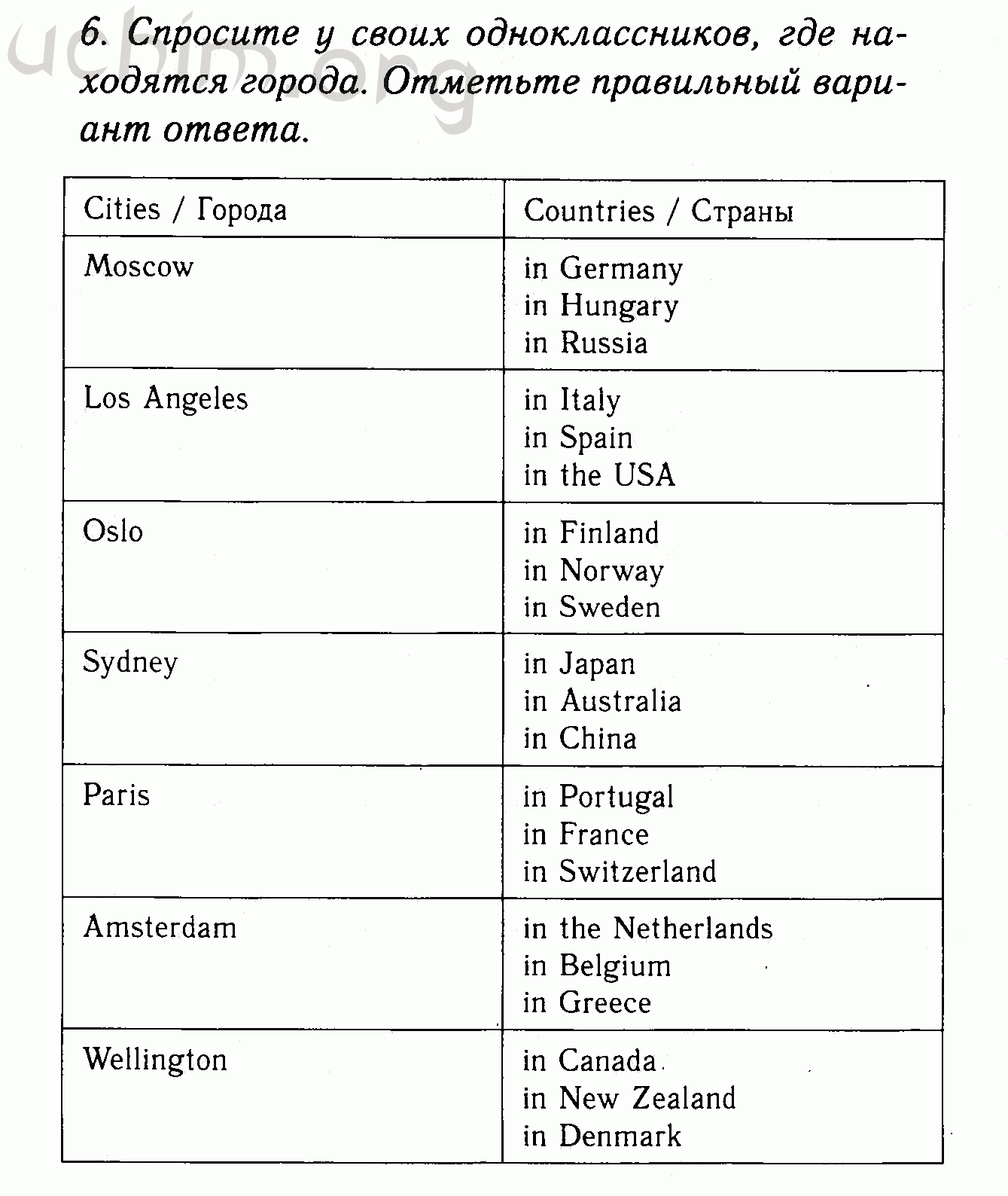 Номер 6 - Решебник по английскому языку 7 класс Биболетова