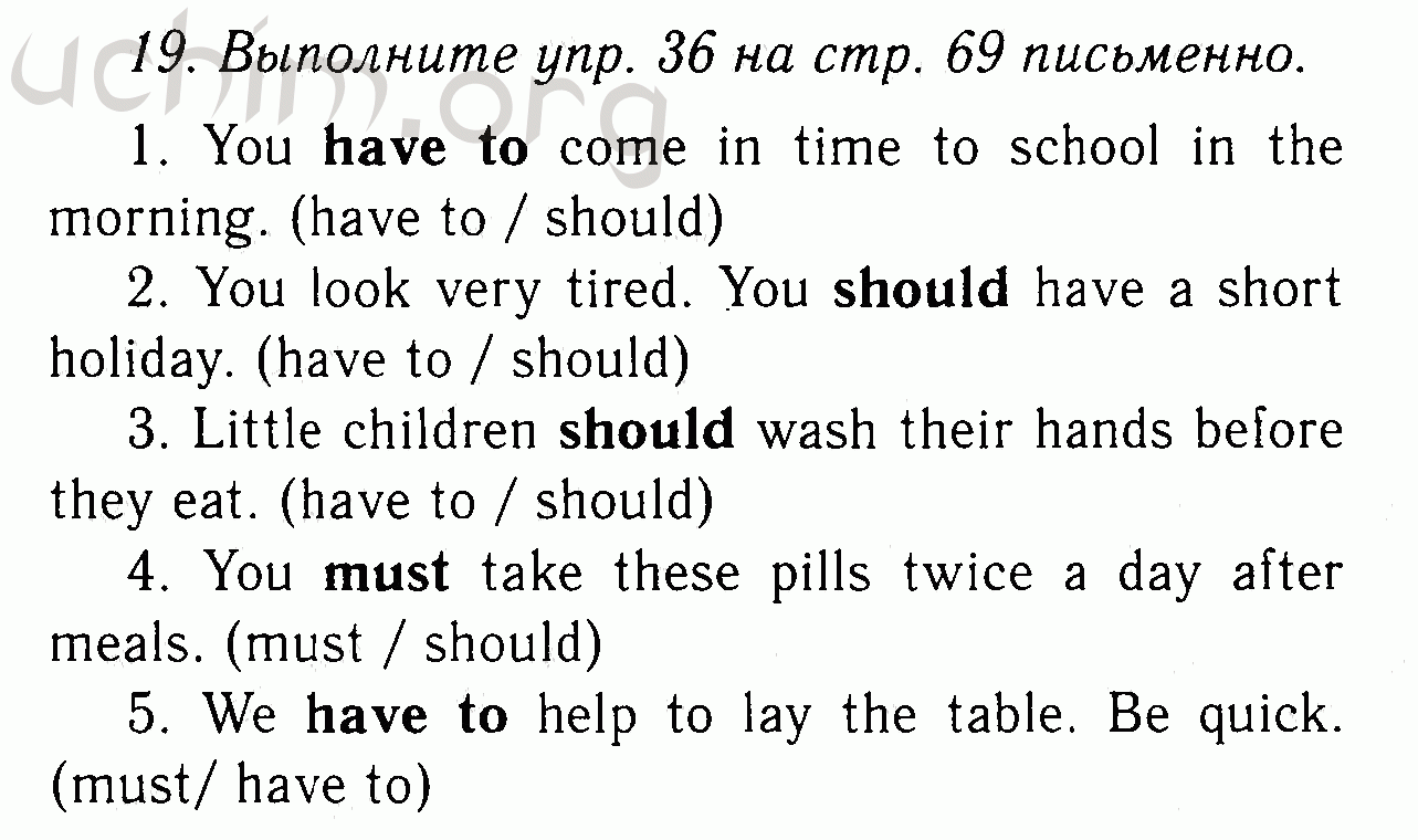 Номер 19 - Решебник по английскому языку 7 класс Биболетова