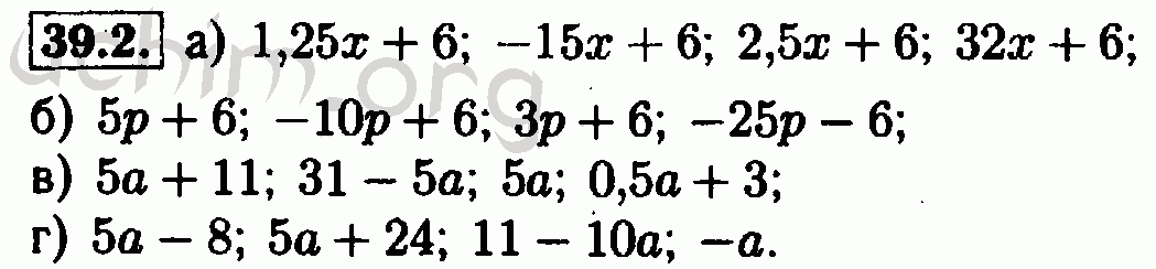 Номер 39.2 - Решебник по алгебре 7 класс Мордкович