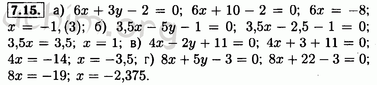 Номер 7.15 - Решебник по алгебре 7 класс Мордкович