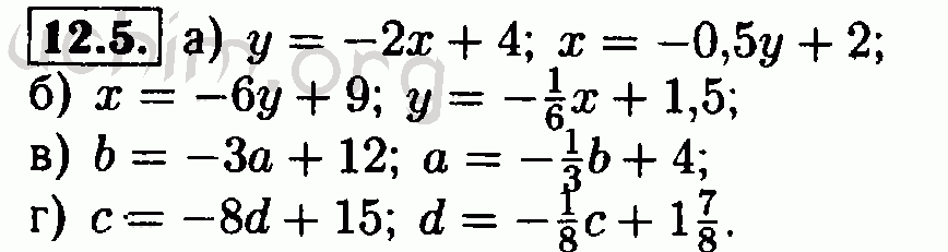 Номер 12.5 - Решебник по алгебре 7 класс Мордкович