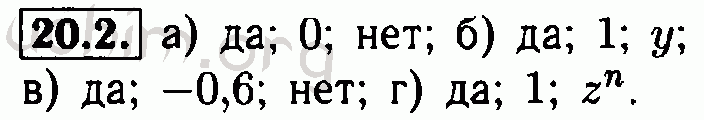 Номер 20.2 - Решебник по алгебре 7 класс Мордкович