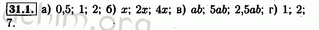 Номер 31.1 - Решебник по алгебре 7 класс Мордкович