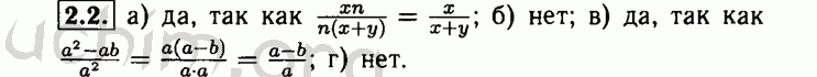 Номер 2.2 - Решебник по алгебре 8 класс Мордкович