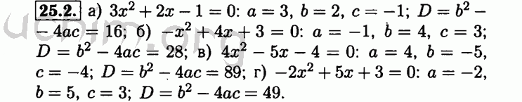 Номер 25.2 - Решебник по алгебре 8 класс Мордкович