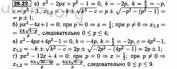 Номер 28.22 - Решебник по алгебре 8 класс Мордкович