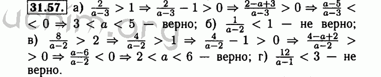 Номер 31.57 - Решебник по алгебре 8 класс Мордкович