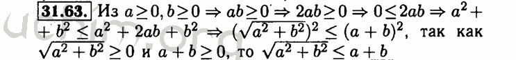 Номер 31.63 - Решебник по алгебре 8 класс Мордкович