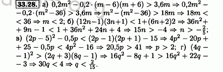 Номер 33.28 - Решебник по алгебре 8 класс Мордкович