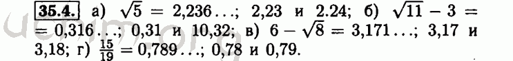 Номер 35.4 - Решебник по алгебре 8 класс Мордкович