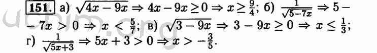 Номер 151 - Решебник по алгебре 8 класс Мордкович