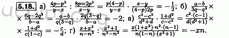 Номер 5.18 - Решебник по алгебре 8 класс Мордкович