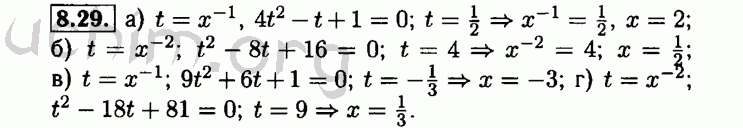 Номер 8.29 - Решебник по алгебре 8 класс Мордкович