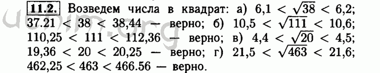 Номер 11.2 - Решебник по алгебре 8 класс Мордкович