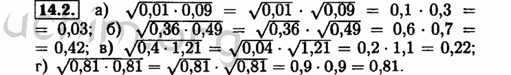 Номер 14.2 - Решебник по алгебре 8 класс Мордкович