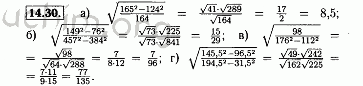 Номер 14.30 - Решебник по алгебре 8 класс Мордкович
