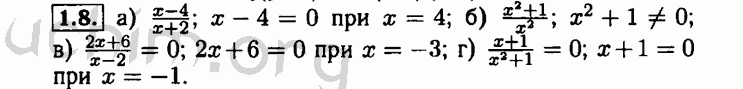 Номер 1.8 - Решебник по алгебре 8 класс Мордкович