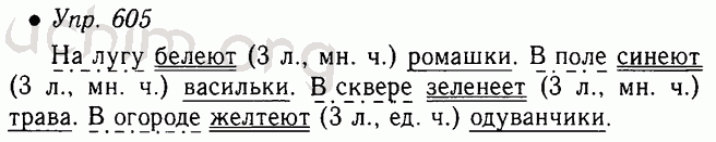 Русский язык 5 класс 605 2 часть