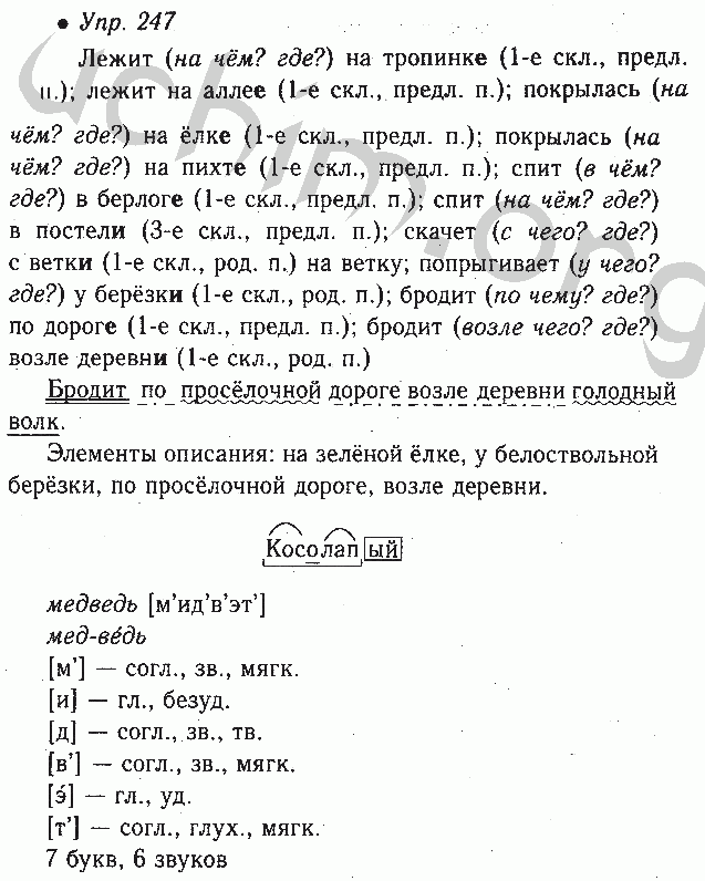 Русский язык 6 класс номер 247