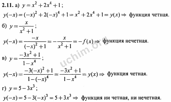 Номер 2.11 - ГДЗ по алгебре 10-11 класс Мордкович