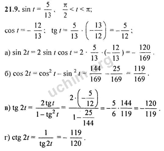 Номер 21.9 - ГДЗ по алгебре 10-11 класс Мордкович