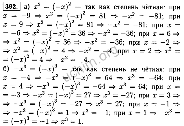 Номер 392 - Решебник по алгебре, 7 класс, Макарычев ФГОС