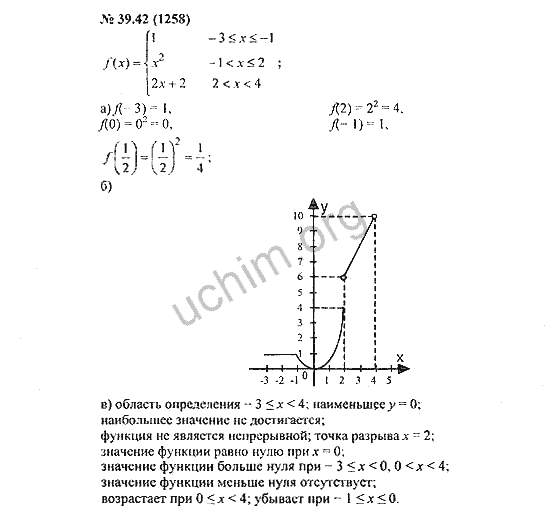Номер 39.42(1258) - ГДЗ по алгебре 7 класс Мордкович