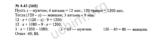 Номер 4.43(160) - ГДЗ по алгебре 7 класс Мордкович